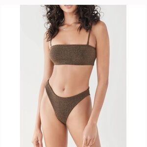 NWT Good American bandeau top. Sparkly